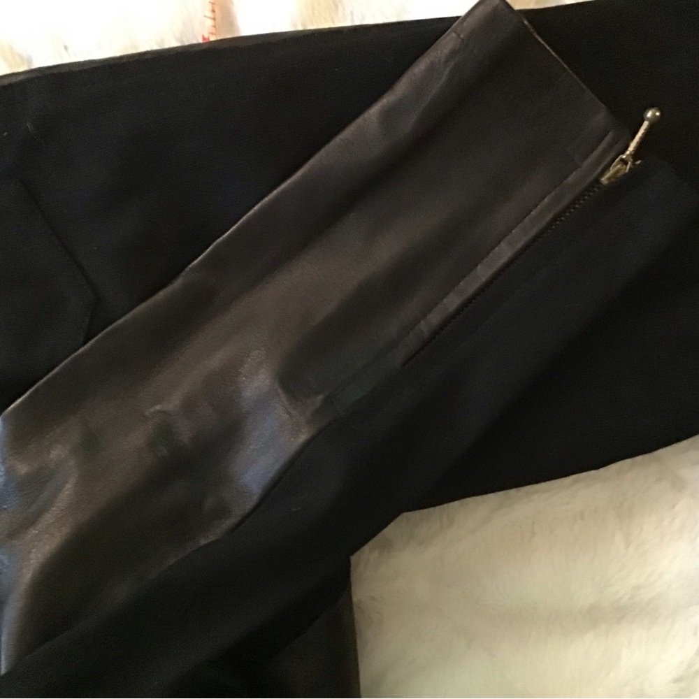 Elegant Black Women's Leather Pants - Picture 7 of 8